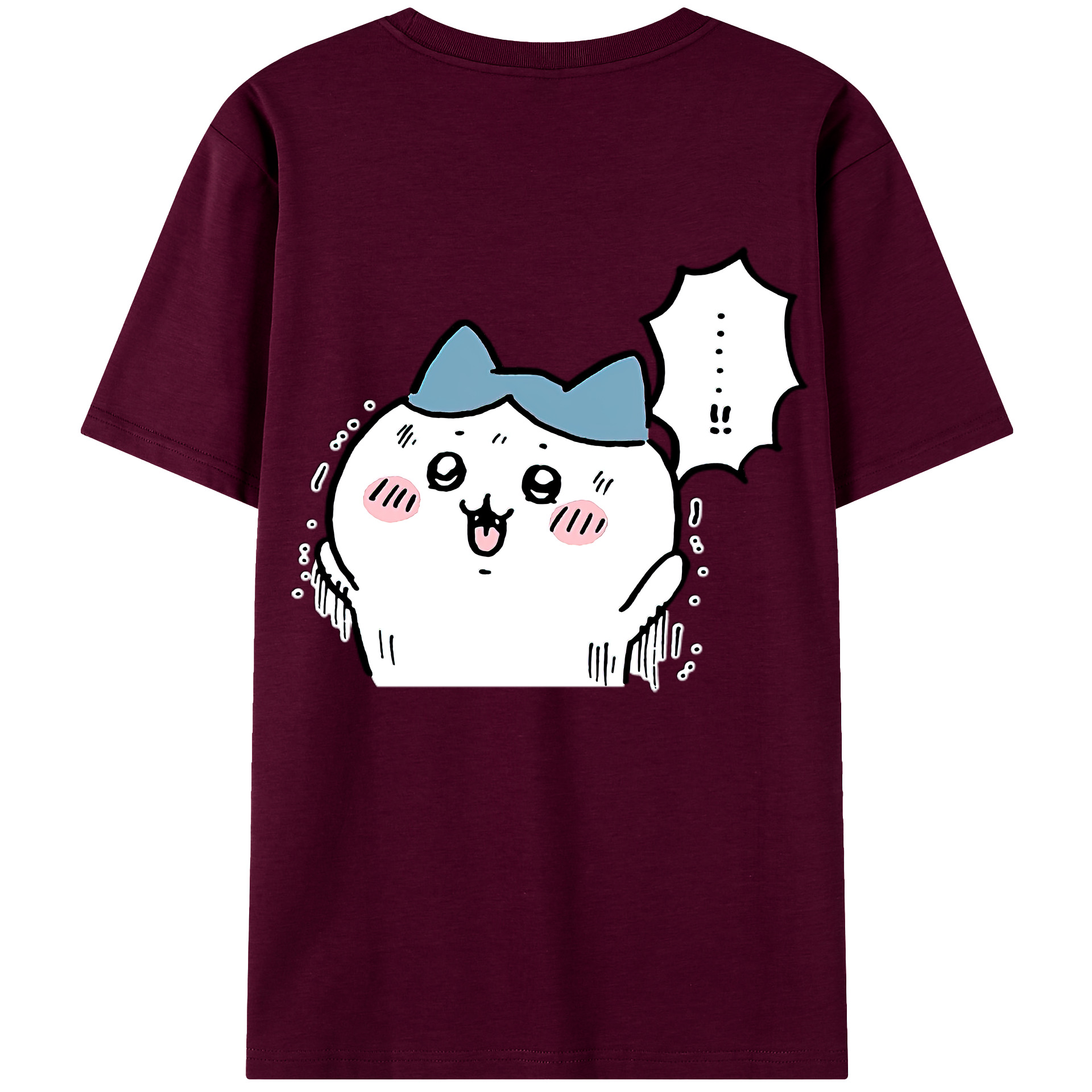 （画像用） ちいかわ ハチワレ Chii-kawa hachiware レディース半袖Tシャツ(バックプリント)